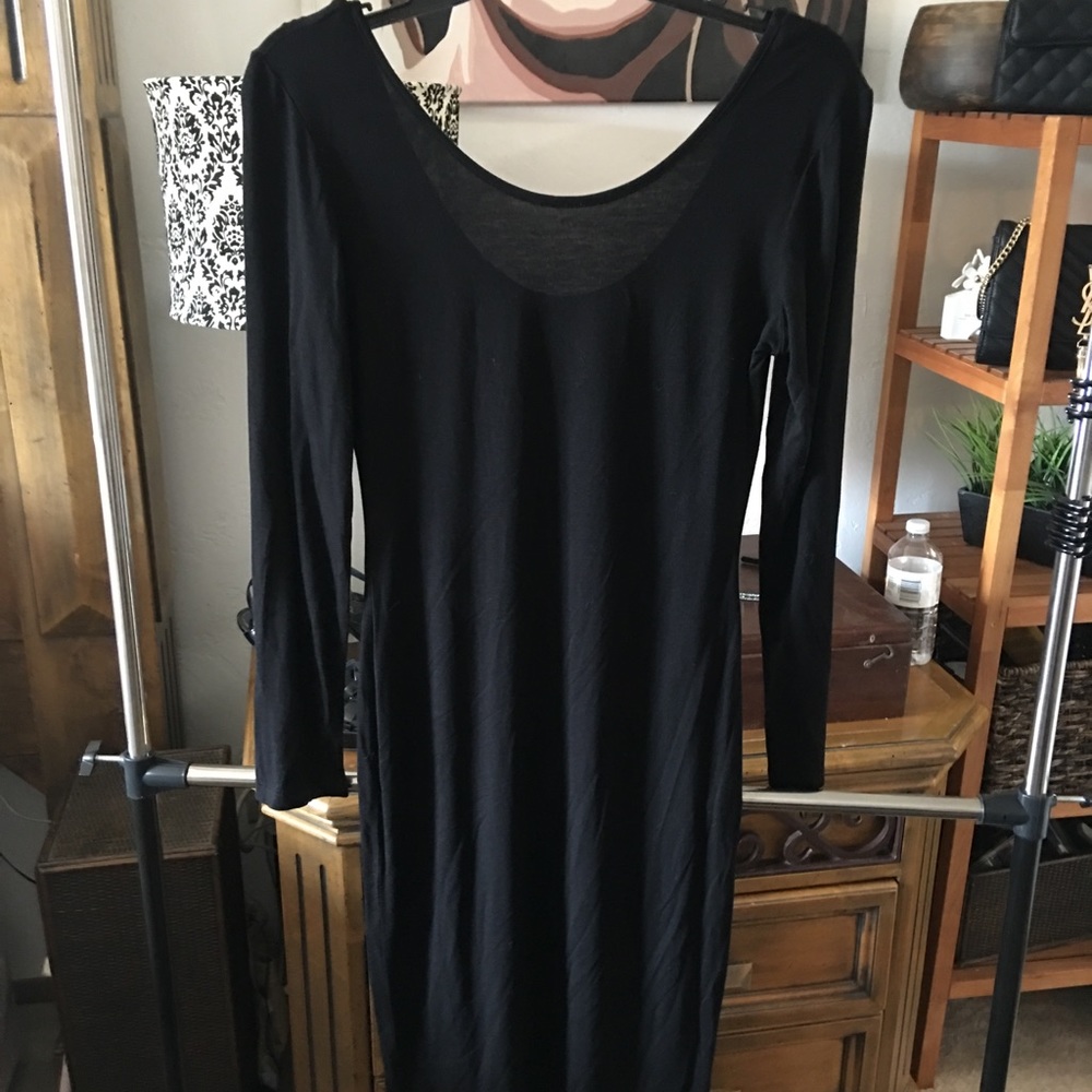 Black tight dress